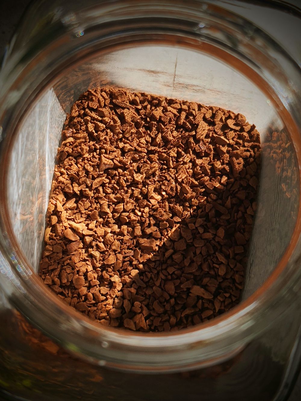 Grains de café soluble